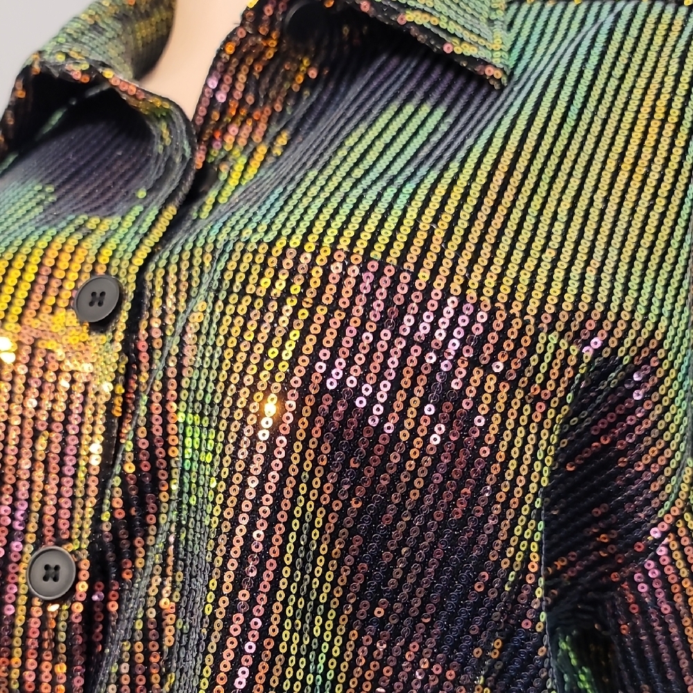 Lucky & Blessed Sequin And Fringe Jacket View 4